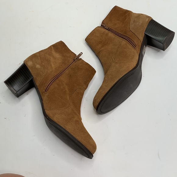 DESIGUAL Suede Leather Ankle Floral Embroidered Boho Boots Booties S-165 Sz 8 - Picture 3 of 11